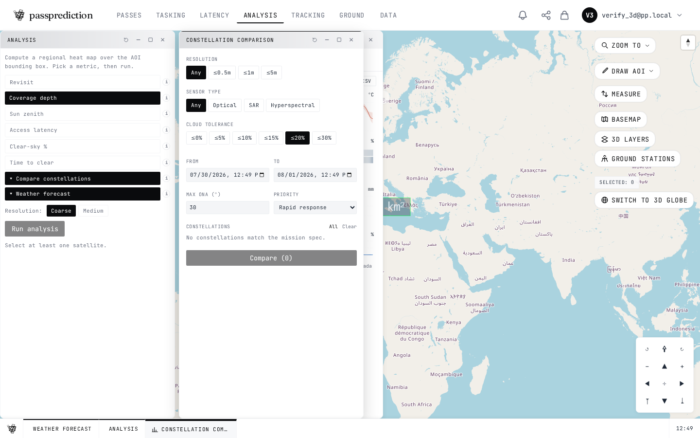 The Constellation Comparison tool with resolution, sensor-type and cloud-tolerance filters